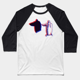 3D Shadow Puppet - MEERKAT Baseball T-Shirt